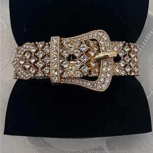 New Bracelet Gold Crystal-Studded Buckle Bracelet
